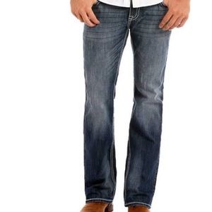 Men’s Rock&Roll Cowboy Pistol Straight Jeans